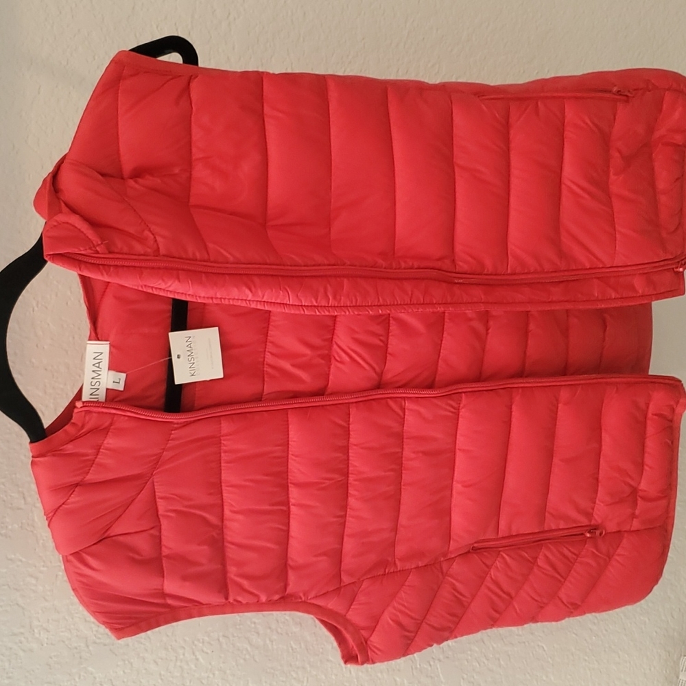 NWT Red puffer vest